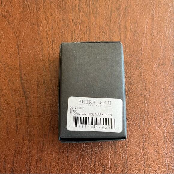 Shiraleah Chicago Thornton Tire Mark Ring Black Gray 9 NIB - Picture 3 of 12